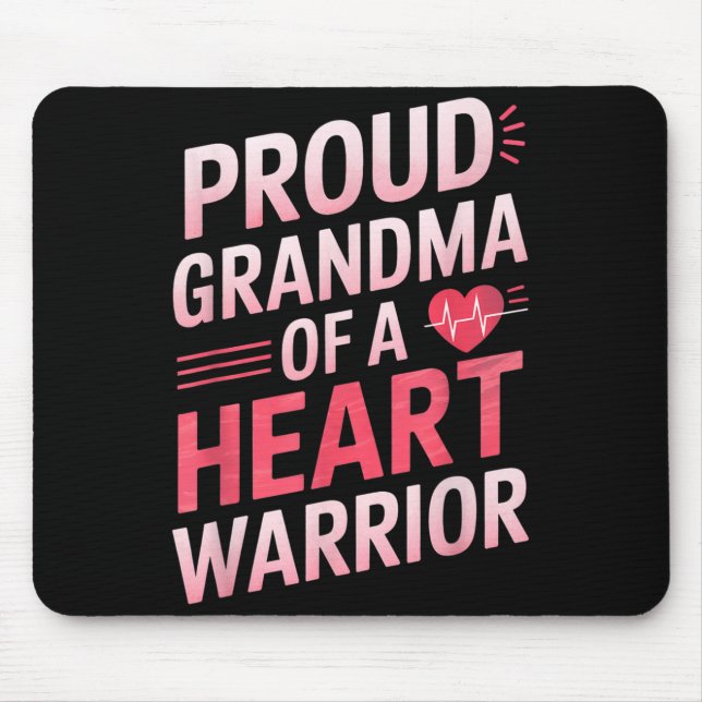 Mousepad Guerreiro Conscientização Chd Doença Cardíaca Guer (Frente)
