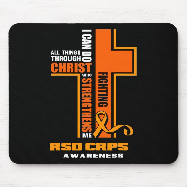 Mousepad Guerreiro Cristão CRPS Combatendo RSD Sensibilizaç (Frente)