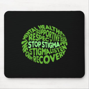 Mousepad Guerreiro da Consciência da Saúde Mental Estigma C