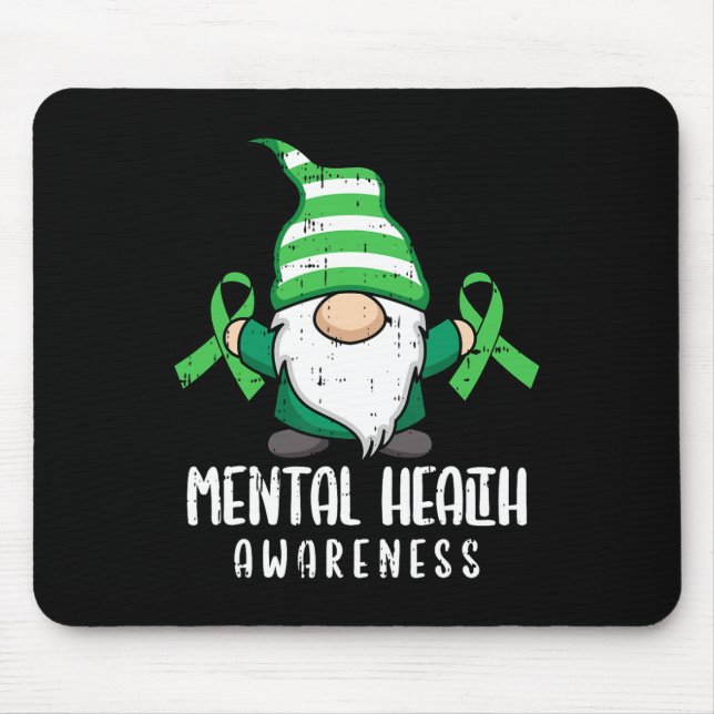 Mousepad Guerreiro da Conscientização da Saúde Mental do La (Frente)