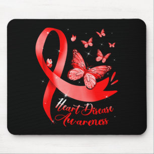 Mousepad Guerreiro da Doença Cardíaca Laço Vermelho Conscie