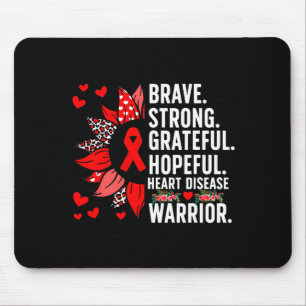 Mousepad Guerreiro da Doença Cardíaca Mês de Conscientizaçã