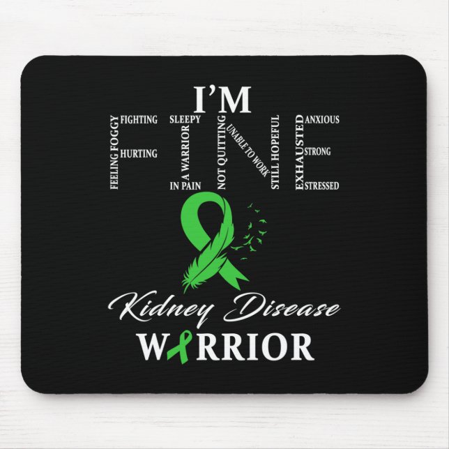 Mousepad Guerreiro da Doença Estou bem (Frente)