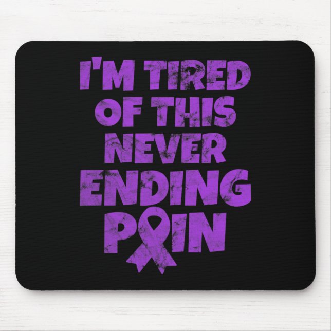 Mousepad Guerreiro da Fibromialgia Estou cansado de nunca a (Frente)