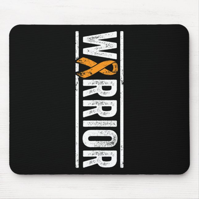 Mousepad Guerreiro da Leucemia - Cancer Vertical Laranja Aw (Frente)