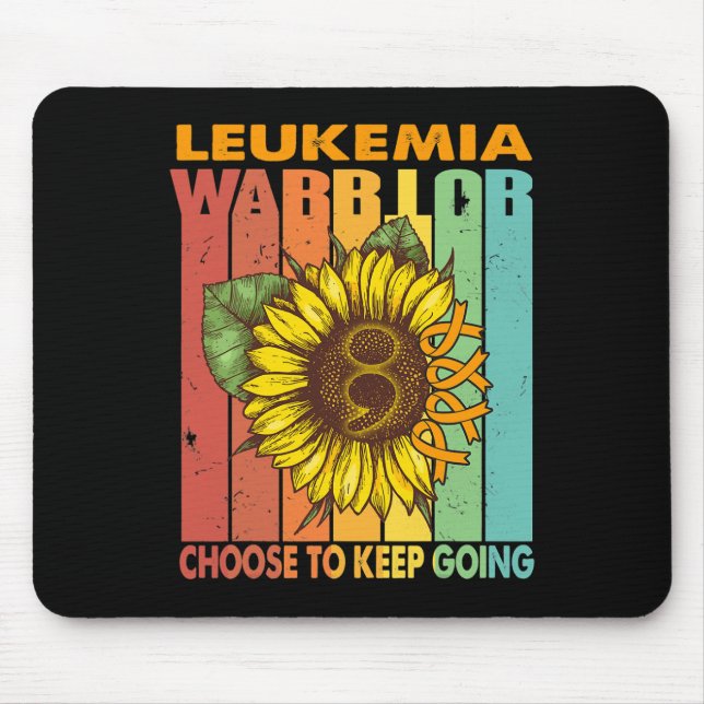 Mousepad Guerreiro Da Leucemia De Girassol Escolhe Continua (Frente)