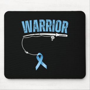 Mousepad Guerreiro da Pesca Prostate Cancer Pescador Luz Bl