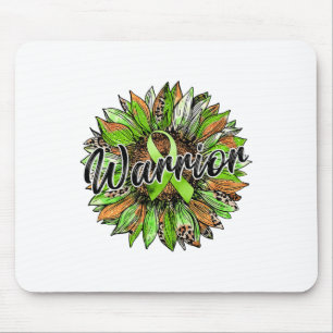 Mousepad Guerreiro da Saúde Leopard Sunflower Green Ribbon