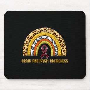 Mousepad Guerreiro de Aneurisma Cerebral Arco-íris Leopardo