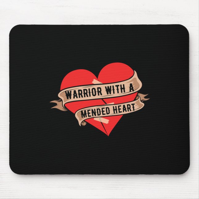 Mousepad Guerreiro de CHD Com um Coração Restaurado Doença  (Frente)