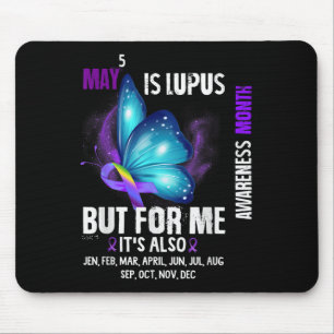 Mousepad Guerreiro de Conscientização do Lúpus Fita Roxa Bo