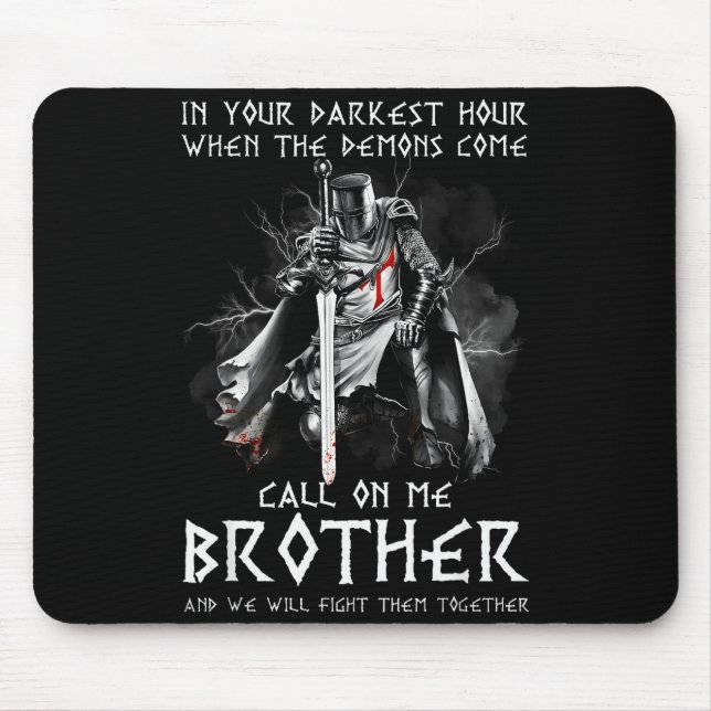 Mousepad Guerreiro de Deus Me Chame Incomodar Lutar Cavalei (Frente)