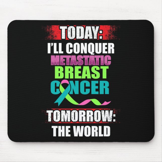 Mousepad Guerreiro do Cancer da Mama Metastático (Frente)