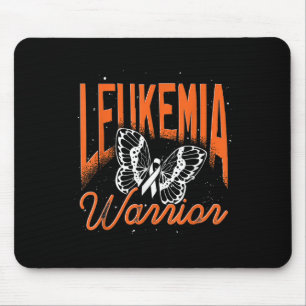 Mousepad Guerreiro do Câncer Laranja Fita Borboleta Leucemi