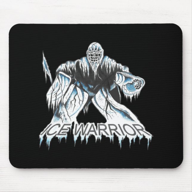 Mousepad Guerreiro do Gelo do Logotipo Gráfico de Hockey Go (Frente)