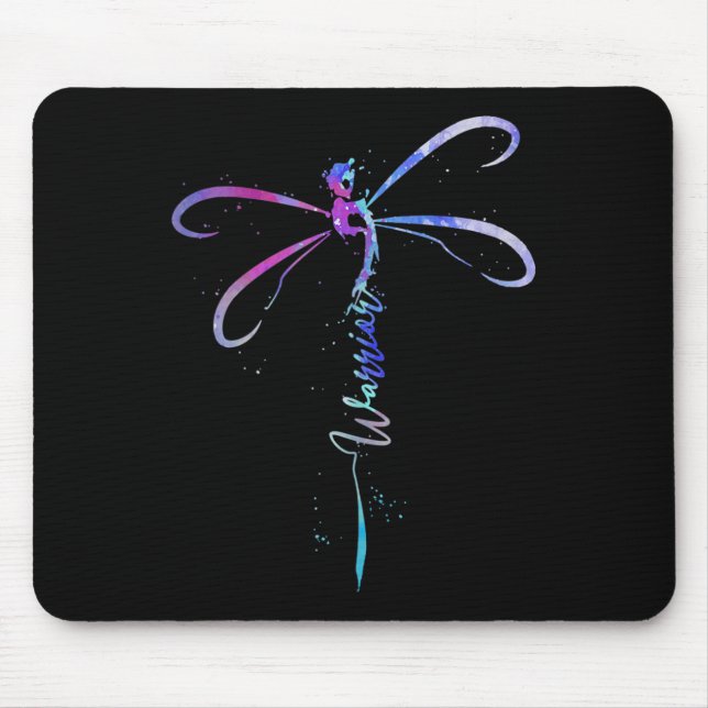 Mousepad Guerreiro Libélula Ponto e Vírgula Prevenção do Su (Frente)
