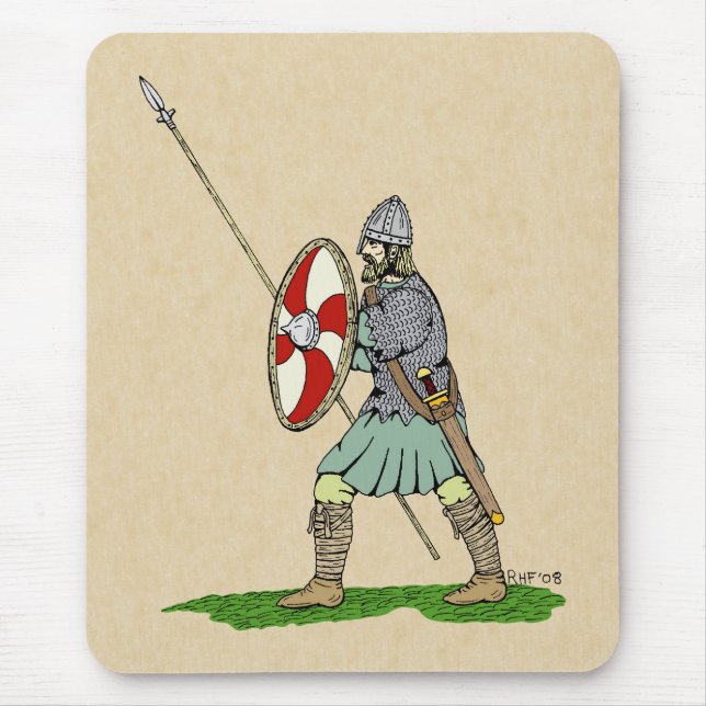 Mousepad Guerreiro Medieval Inglês/Saxão (Frente)