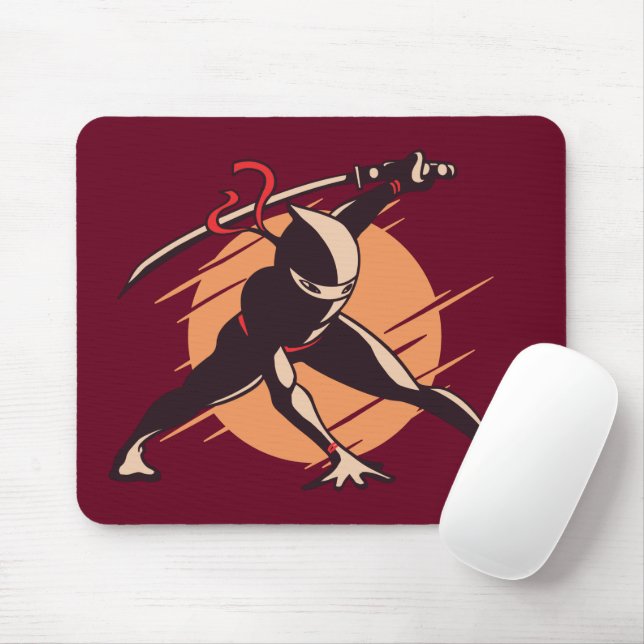 Mousepad Guerreiro Ninja Super - Design de Desenho Infantil (Com mouse)