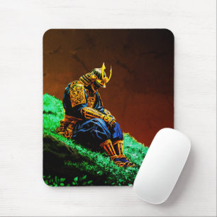 Mousepad Guerreiro Samurai em Armadura Dourada – Épico Japo
