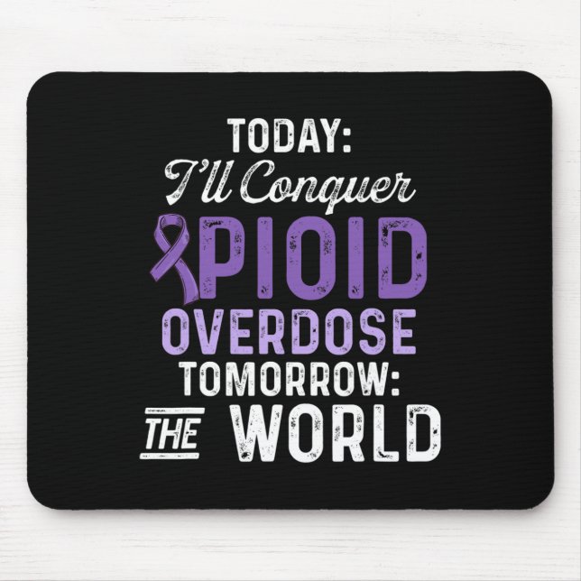Mousepad Guerreiro Sobrevivente Consciente de Sobredose de  (Frente)