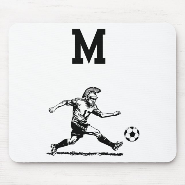 Mousepad Guerreiro Troiano Jogando Futebol  (Frente)