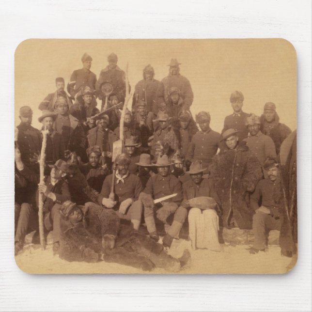 Mousepad Guerreiros de Buffalo: Cavalaria Negra Americana L (Frente)