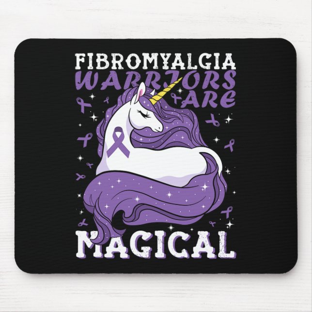 Mousepad Guerreiros de Fibromialgia são Amantes de Unicórni (Frente)
