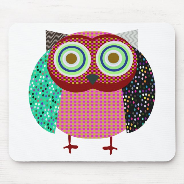 Mousepad gufo do pássaro da coruja (Frente)