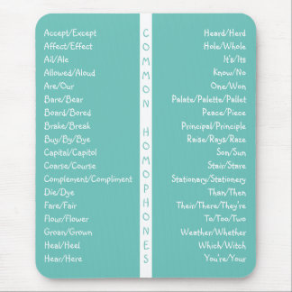 Mousepad Guia de referência ortográfica em inglês para homo