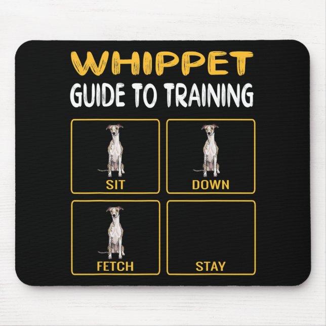 Mousepad Guia De Whippet Para Treinar Obediência De Cães (Frente)