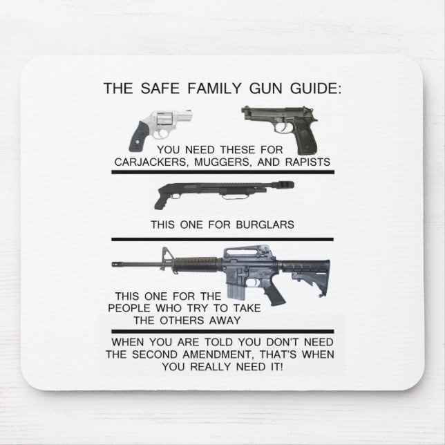 MOUSEPAD GUIA SEGURO DA ARMA DA FAMÍLIA (Frente)