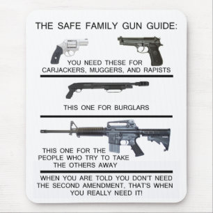 MOUSEPAD GUIA SEGURO DA ARMA DA FAMÍLIA