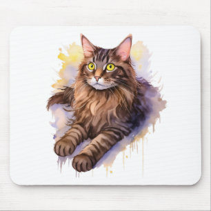 Mousepad Guias de Cabos Longos e Bonitos Ilustração de Aqua