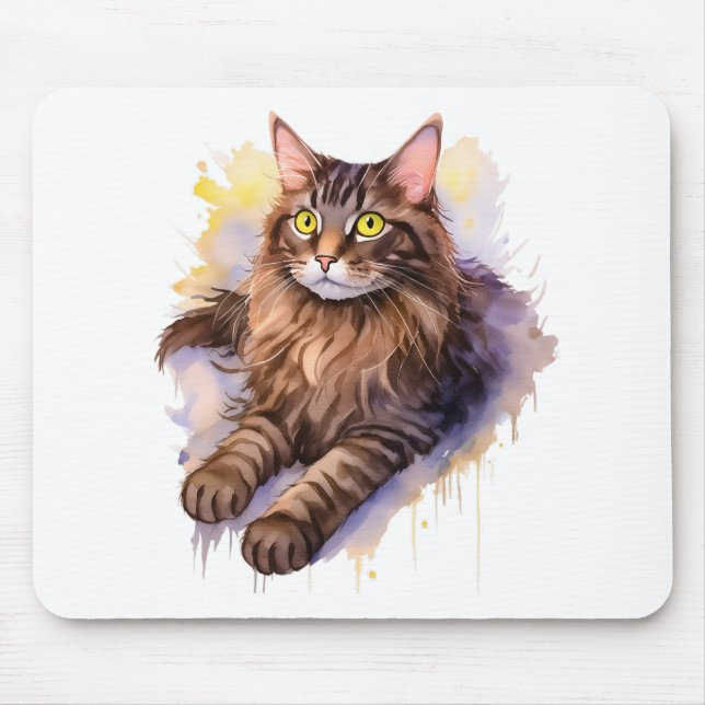 Mousepad Guias de Cabos Longos e Bonitos Ilustração de Aqua (Frente)