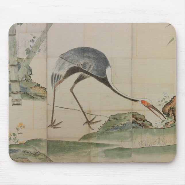 Mousepad Guindastes, pinhos, e bambu (Frente)