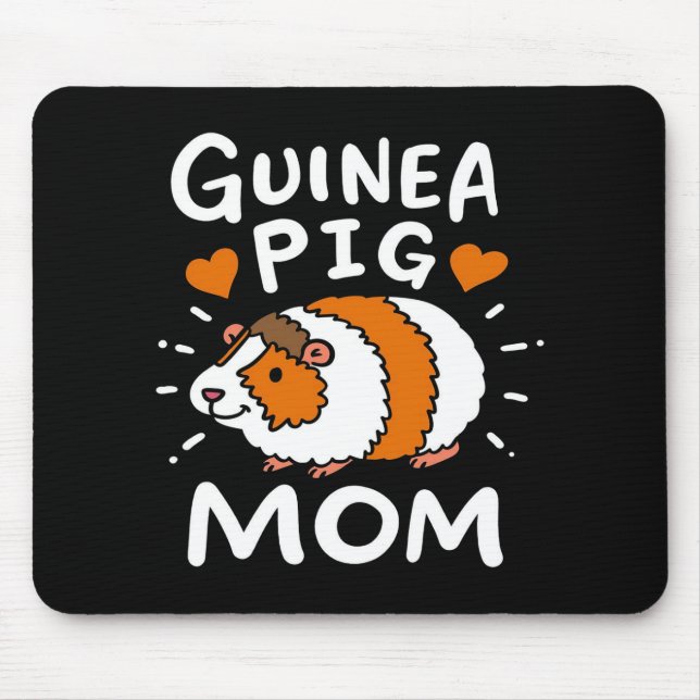 Mousepad Guiné Pig Mãe | Dia da Mãe Engraçado | Animais de  (Frente)