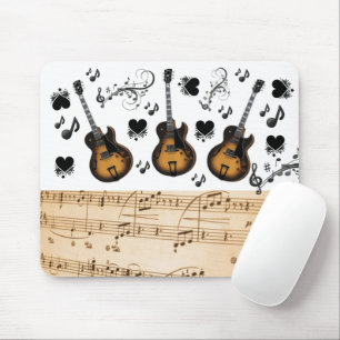 Mousepad Guitar Music Notes Mouse Pad! Pad do mouse