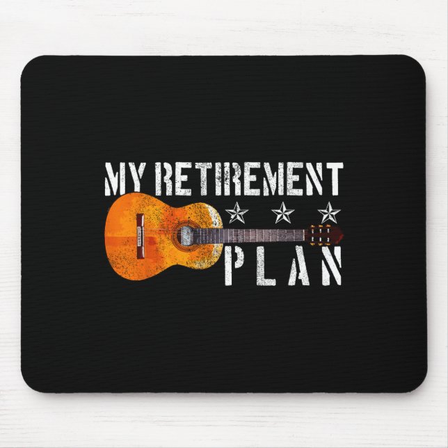 Mousepad Guitar Retirement Plan - Funny Gift For Retired Gu (Frente)