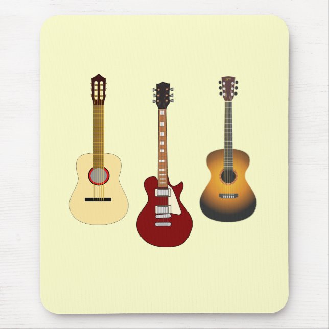 Mousepad Guitaristas Aústicos Elétricos Banda Politarrista (Frente)