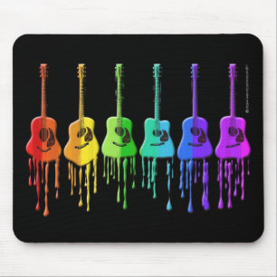 Mousepad Guitarra acústicas do arco-íris