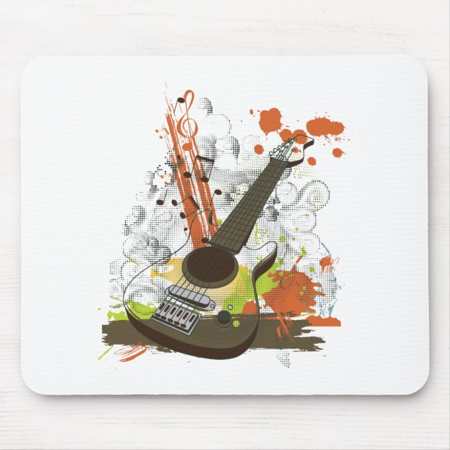 Mousepad guitarra de grunge (Frente)