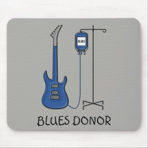 Mousepad Guitarra do doador dos azuis