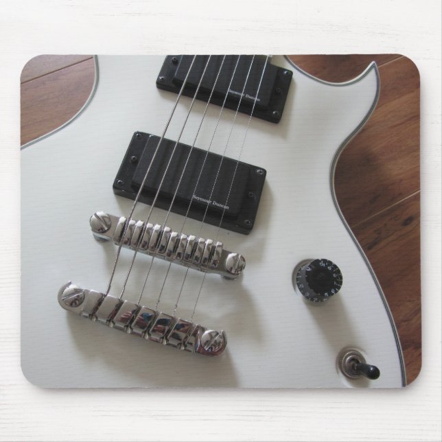 Mousepad Guitarra Elétrica - Branca (Frente)