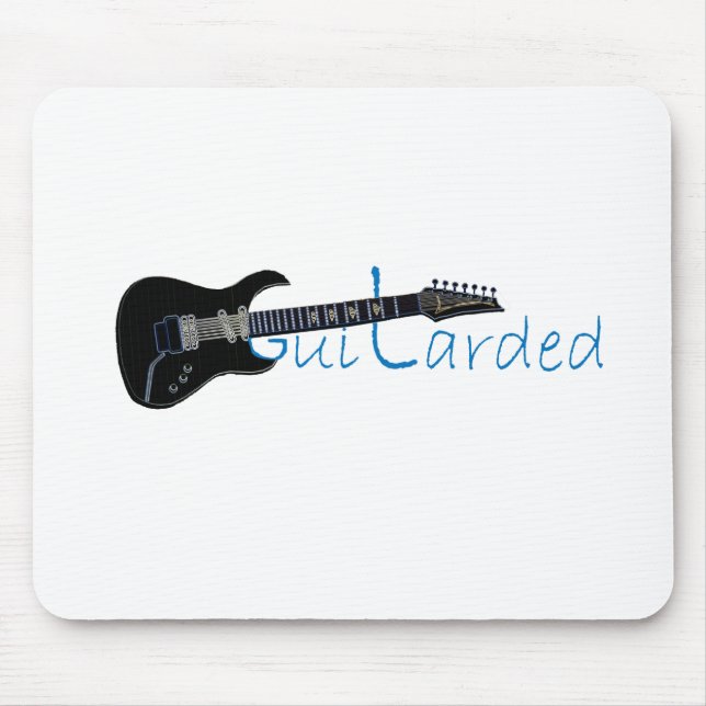 Mousepad Guitarra elétrica preta de Guitarded (Frente)