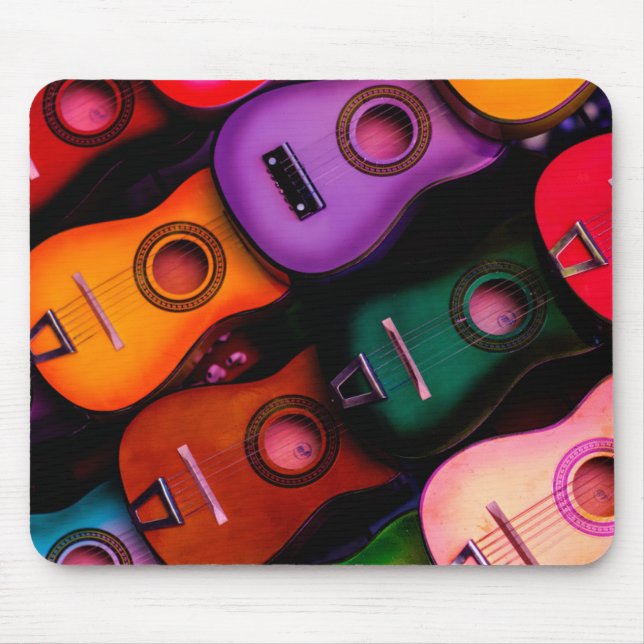 Mousepad Guitarras Coloridas (Frente)