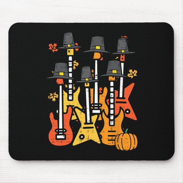 Mousepad Guitarras de Ação de Graças Querem Rock Riocker Me (Frente)