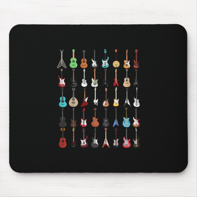 Mousepad Guitarrista Guitarrista Instrumento Musical Rock a (Frente)