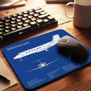 Mousepad Gulfstream G-IV - Planos de Impressão Bluetooth de