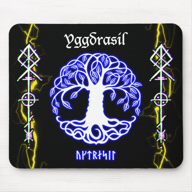 Mousepad Gungnir Odin Spear thunder / Iggdrasil (Frente)