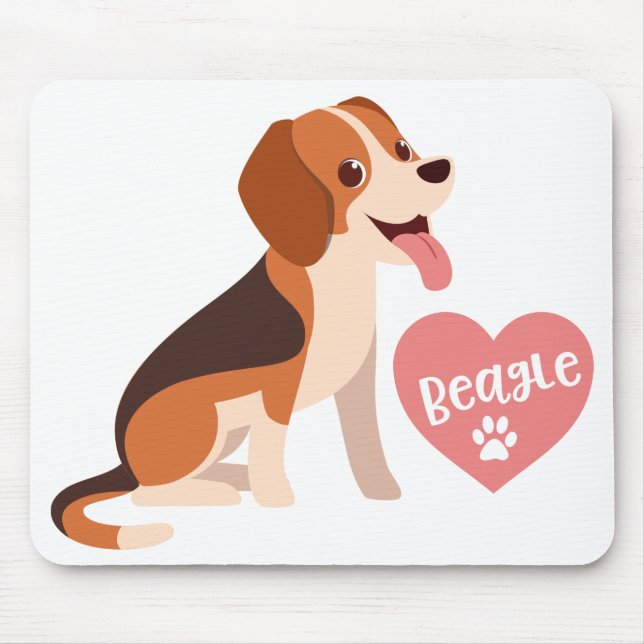 Mousepad Gurado Bonito Dão Cartoon Engraçado Cachorro Cacho (Frente)
